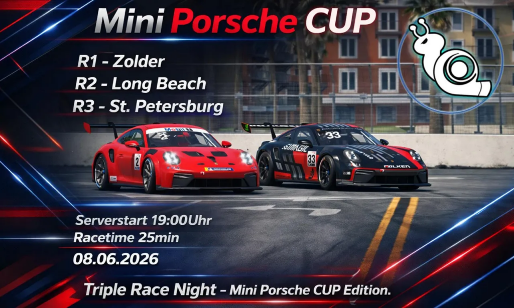 Mini Porsche Cup am 8. Juni: Drei Strecken, ein Abend, kein Erbarmen